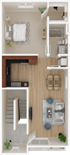 One bedroom floor plan l Apartments in Roseville, CA - Adora